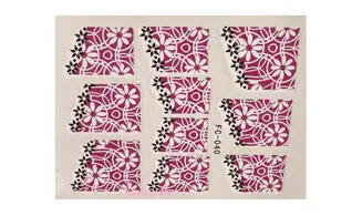 Water decal french rose fleur FC-040