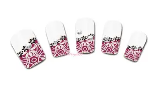 Water decal french rose fleur FC-040