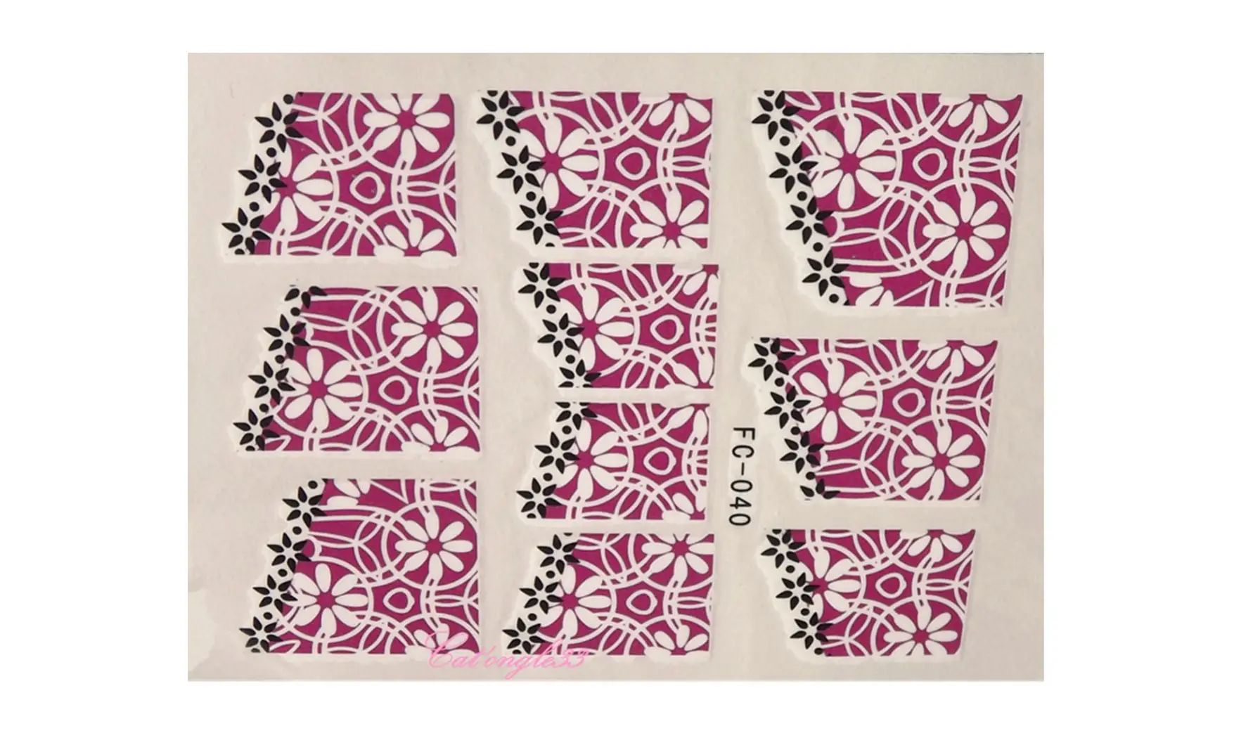 Water decal french rose fleur FC-040