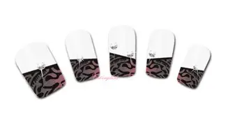 Water decal french rose noir FC-043