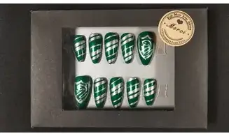 Press on nails Serpentard HP - Taille L