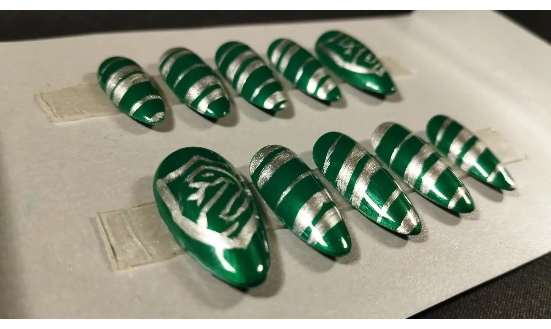 Press on nails Serpentard HP - Taille L