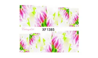 Full water decal tulipe rose XF1385