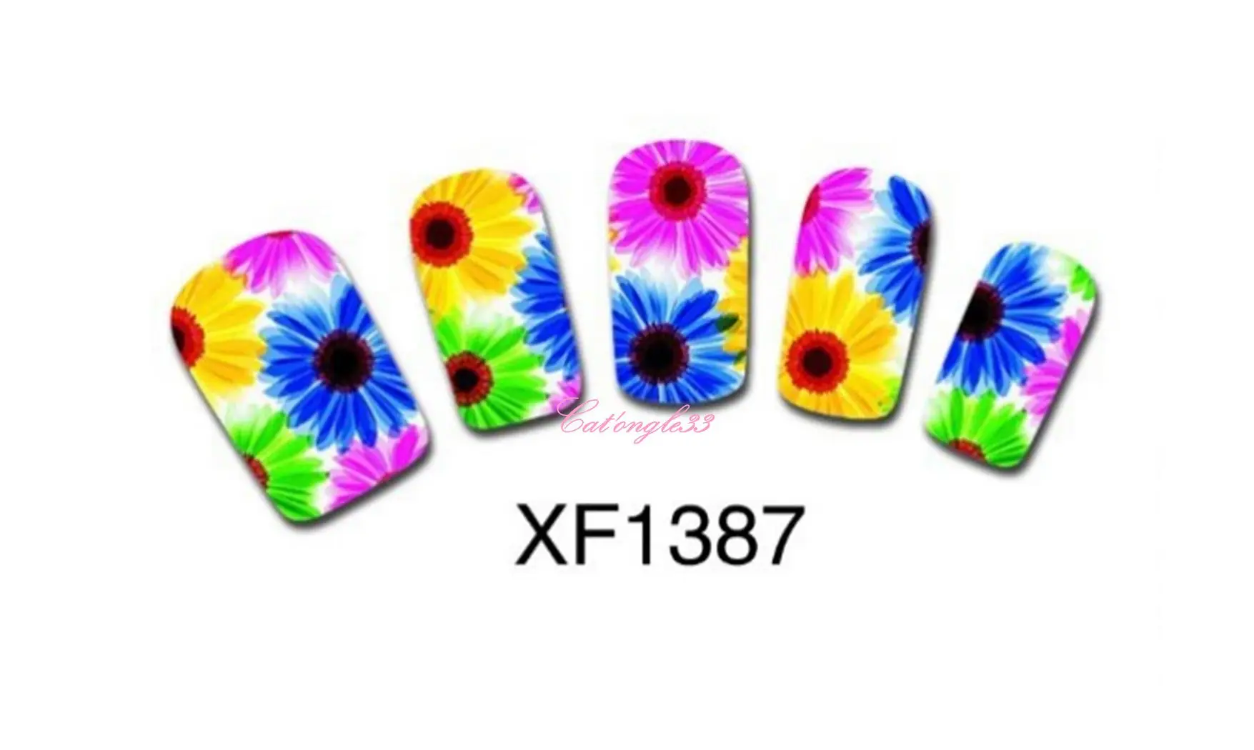 Full water decal fleur jaune XF1387