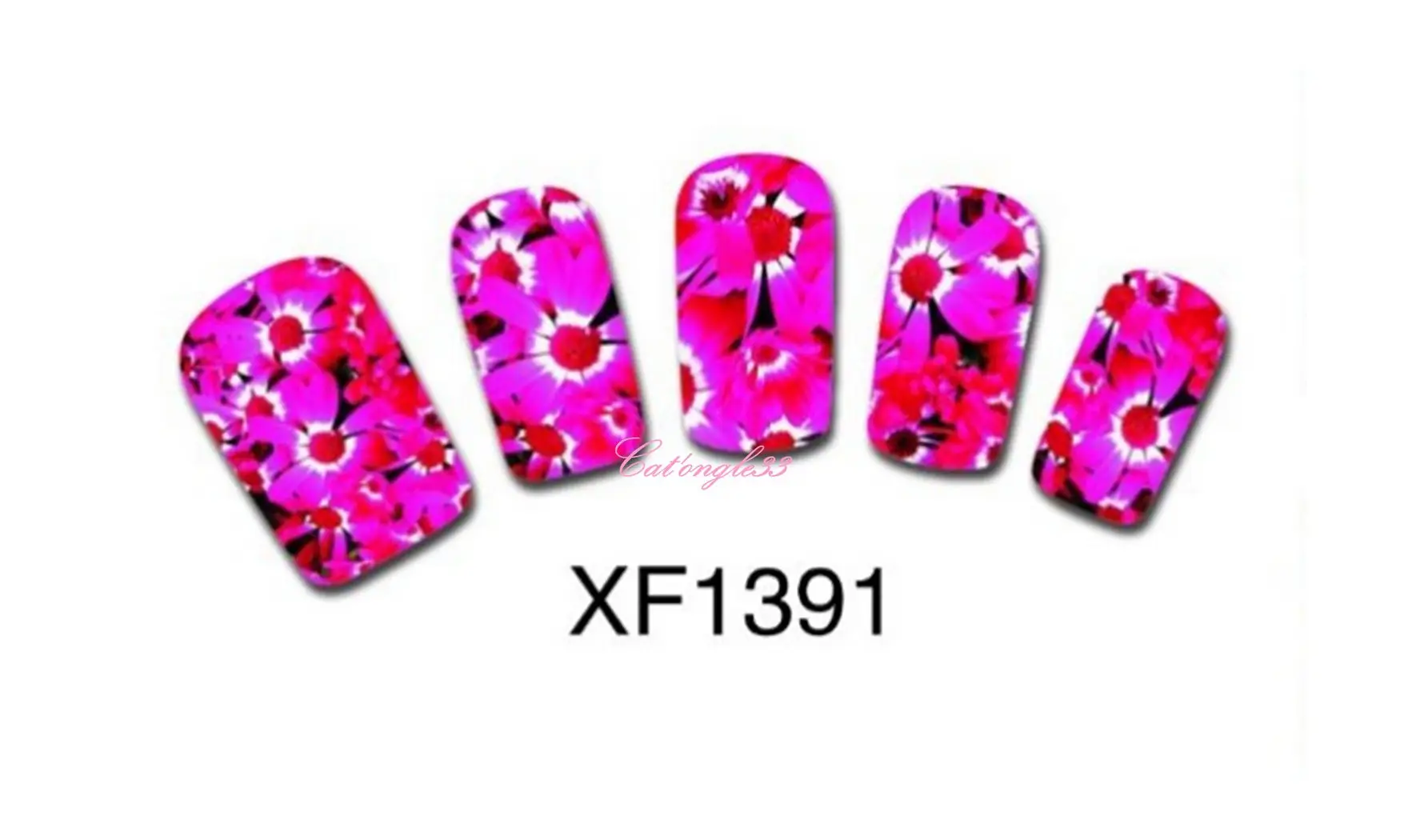 Full water decal fleur rose XF1391