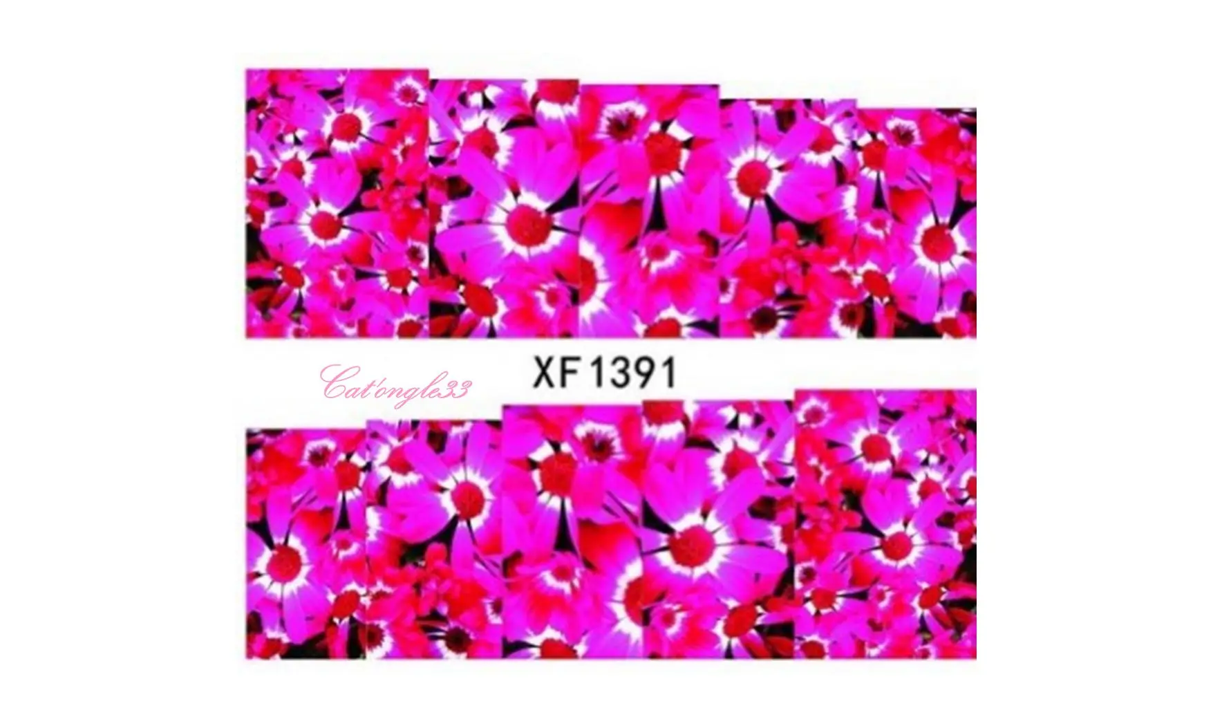 Full water decal fleur rose XF1391