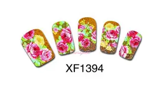 Full water decal rose fond marron XF1394