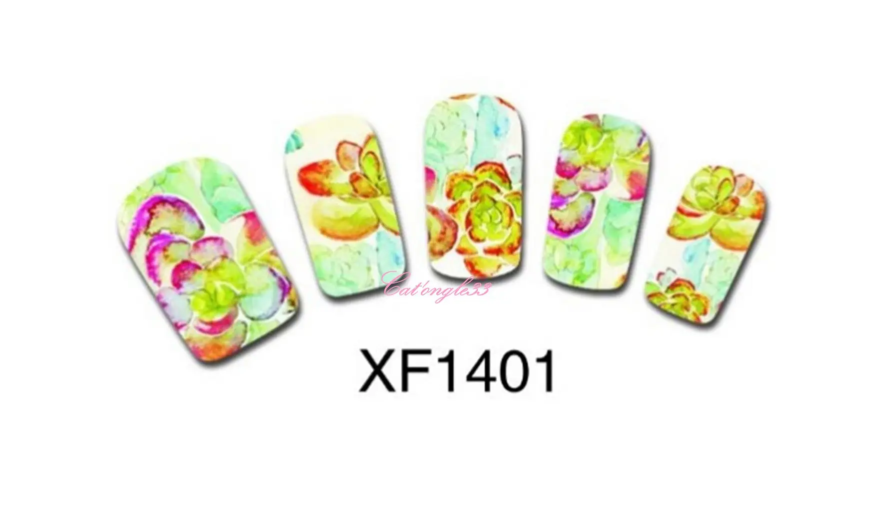 Full water decal fleur ton jaune XF1401