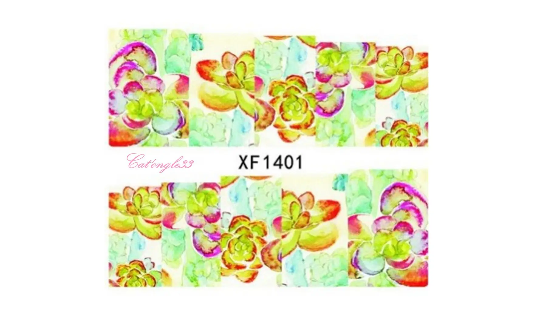 Full water decal fleur ton jaune XF1401