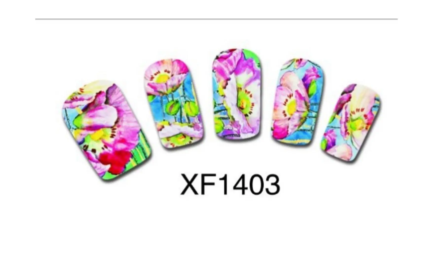 Full water decal fleur couleur XF1403