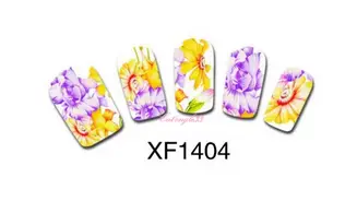 Full water decal fleur jaune XF1404