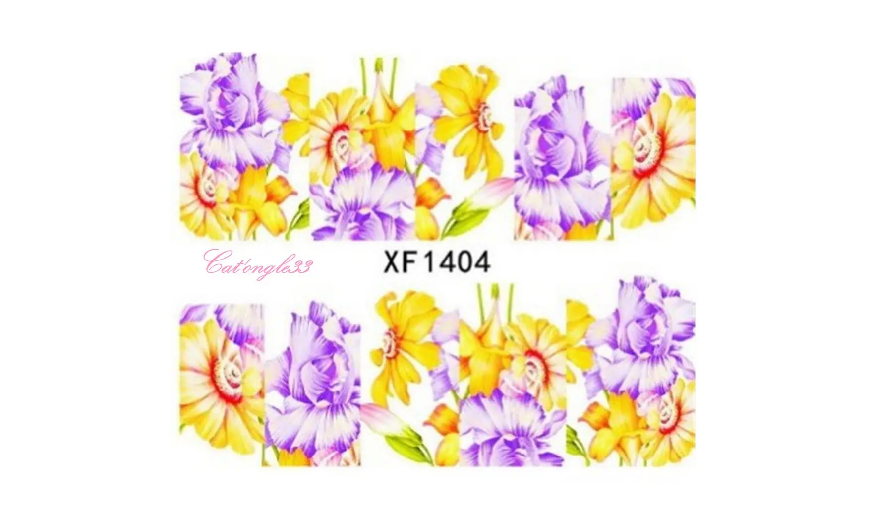 Full water decal fleur jaune XF1404