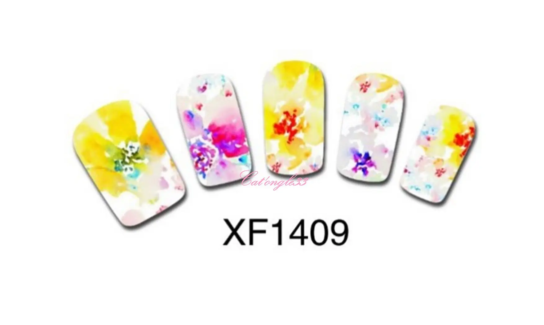 Full water decal fleur printemps XF1409