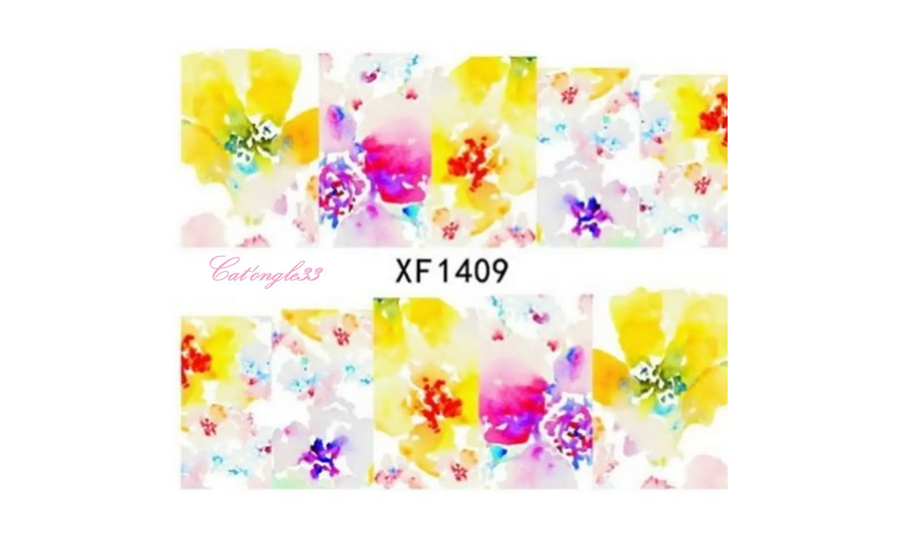 Full water decal fleur printemps XF1409