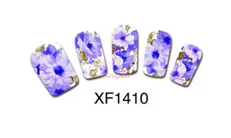 Full water decal fleur bleu XF1410