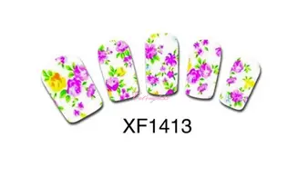 Full water decal rose jaune rose XF1413