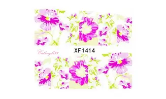 Full water decal fleur roseXF1414