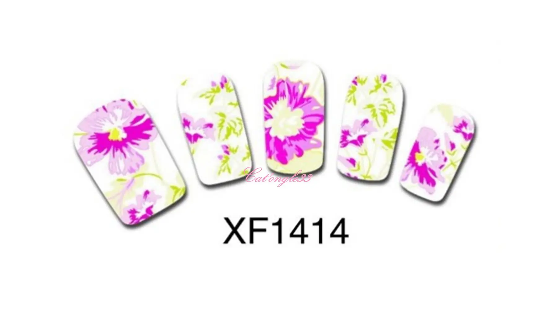 Full water decal fleur roseXF1414