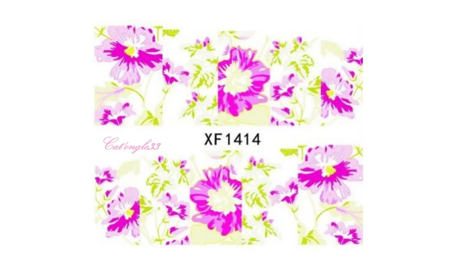 Full water decal fleur roseXF1414