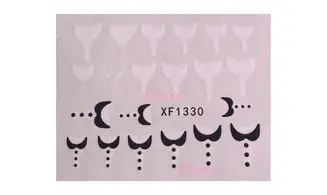 Water decal noir blanc col bouton XF1330