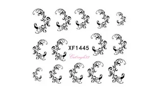 Water decal noir XF1445
