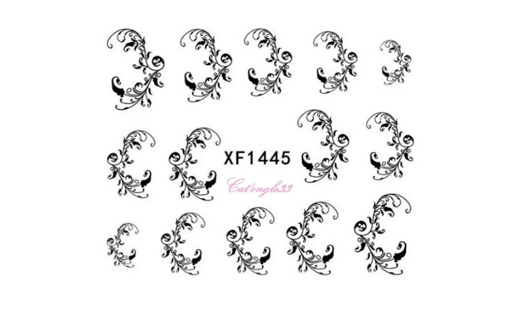 Water decal noir XF1445