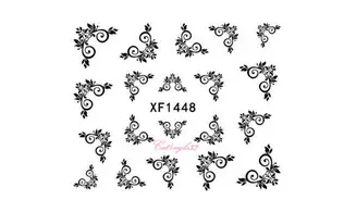 Water decal noir vrille XF1448