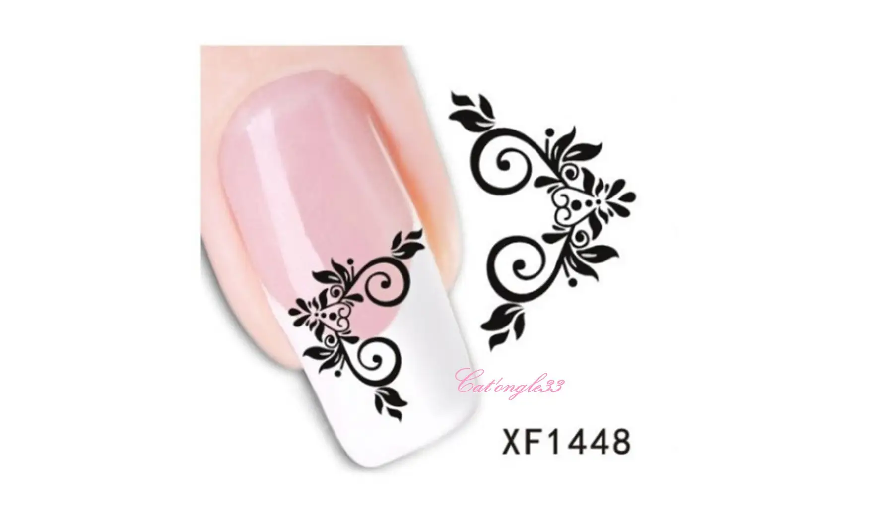 Water decal noir vrille XF1448