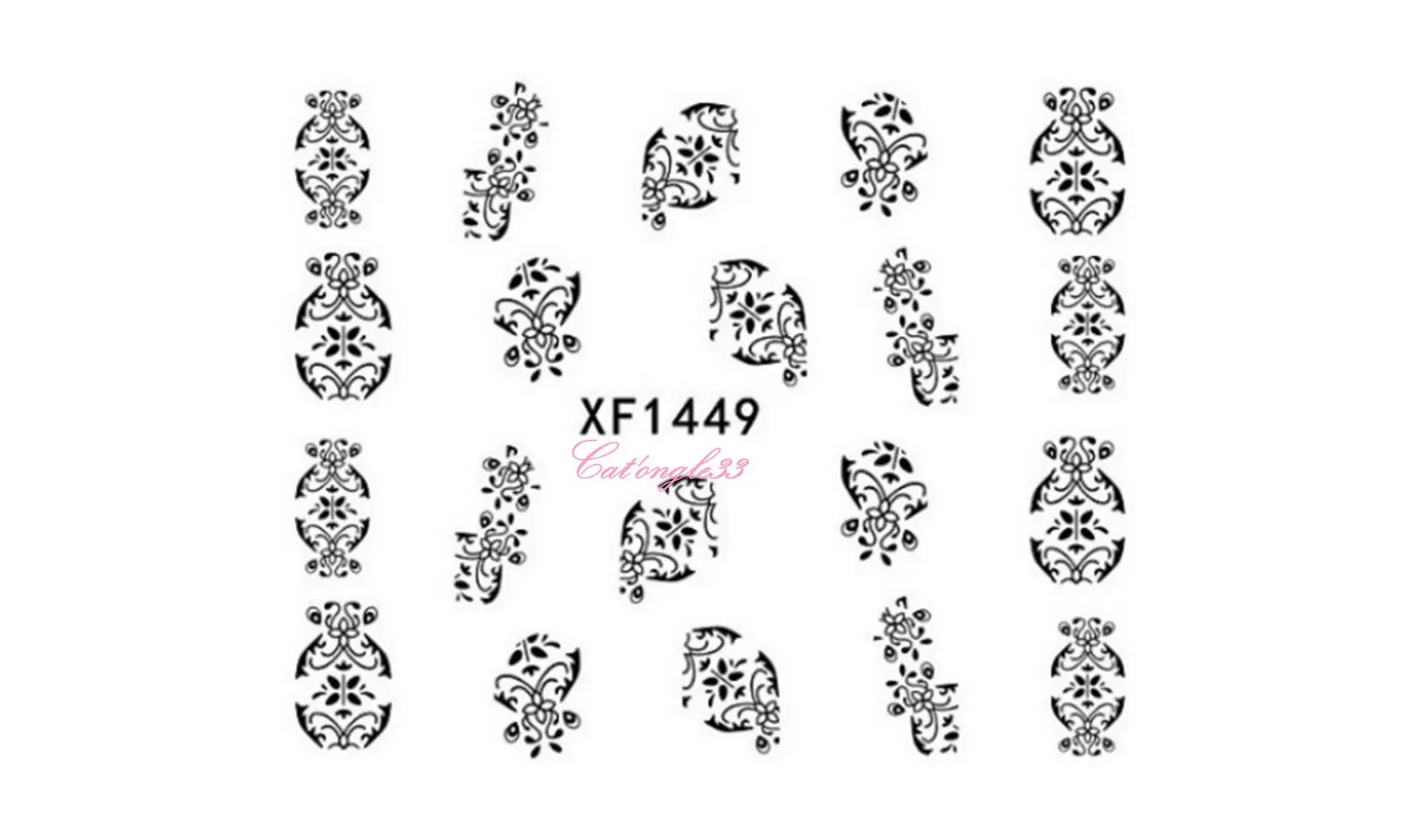 Water decal noir XF1449