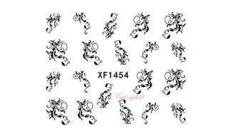 Water decal noir feuille XF1454