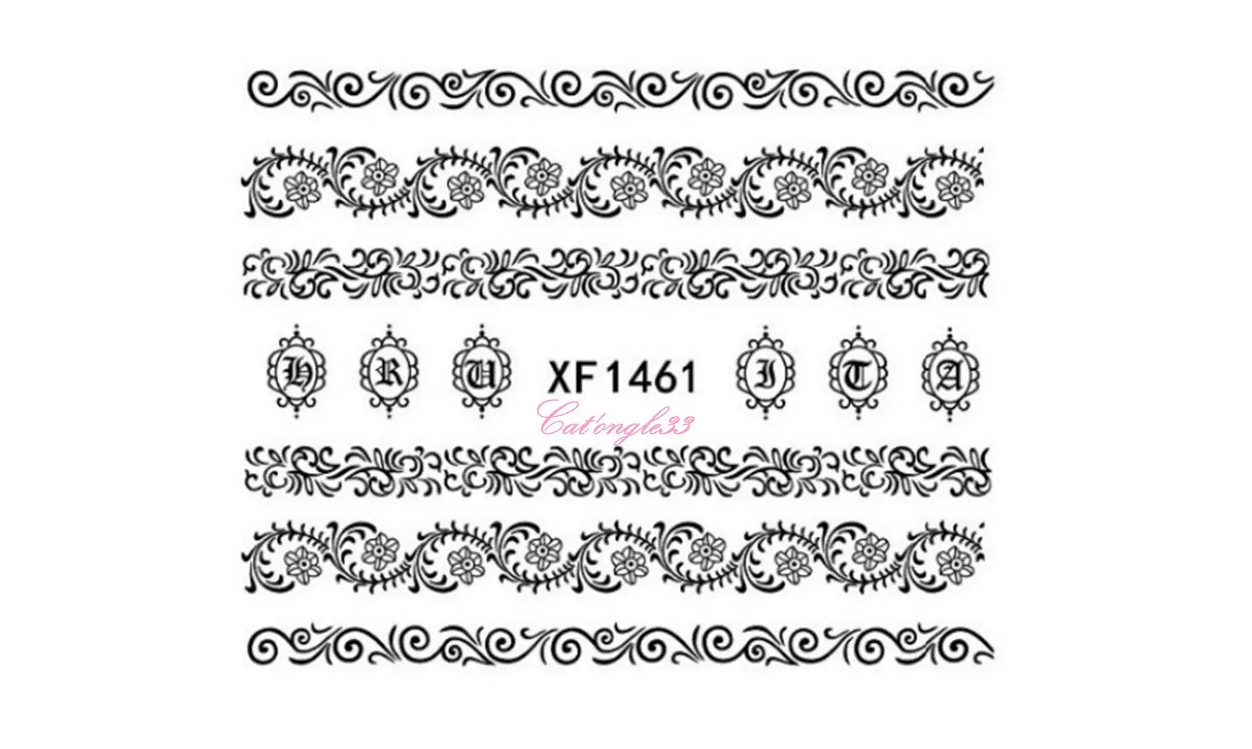 Water decal noir XF1461