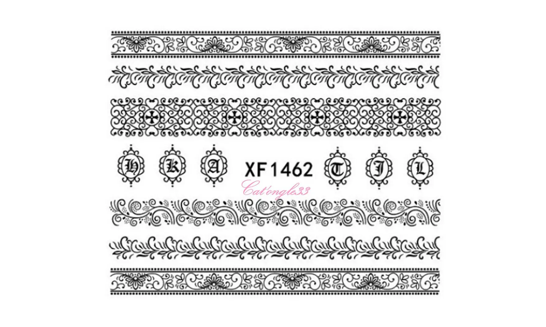Water decal noir XF1462