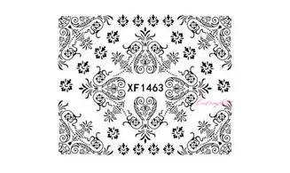 Water decal noir baroque XF1463