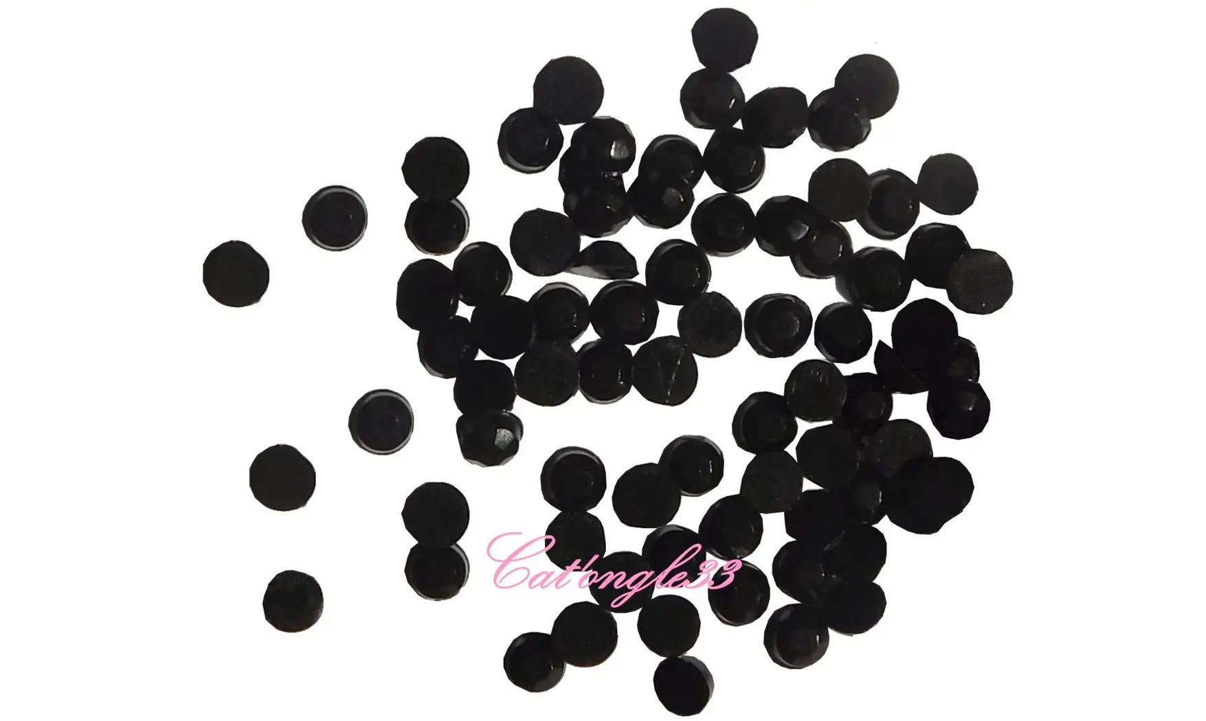 Strass rond noir 2mm