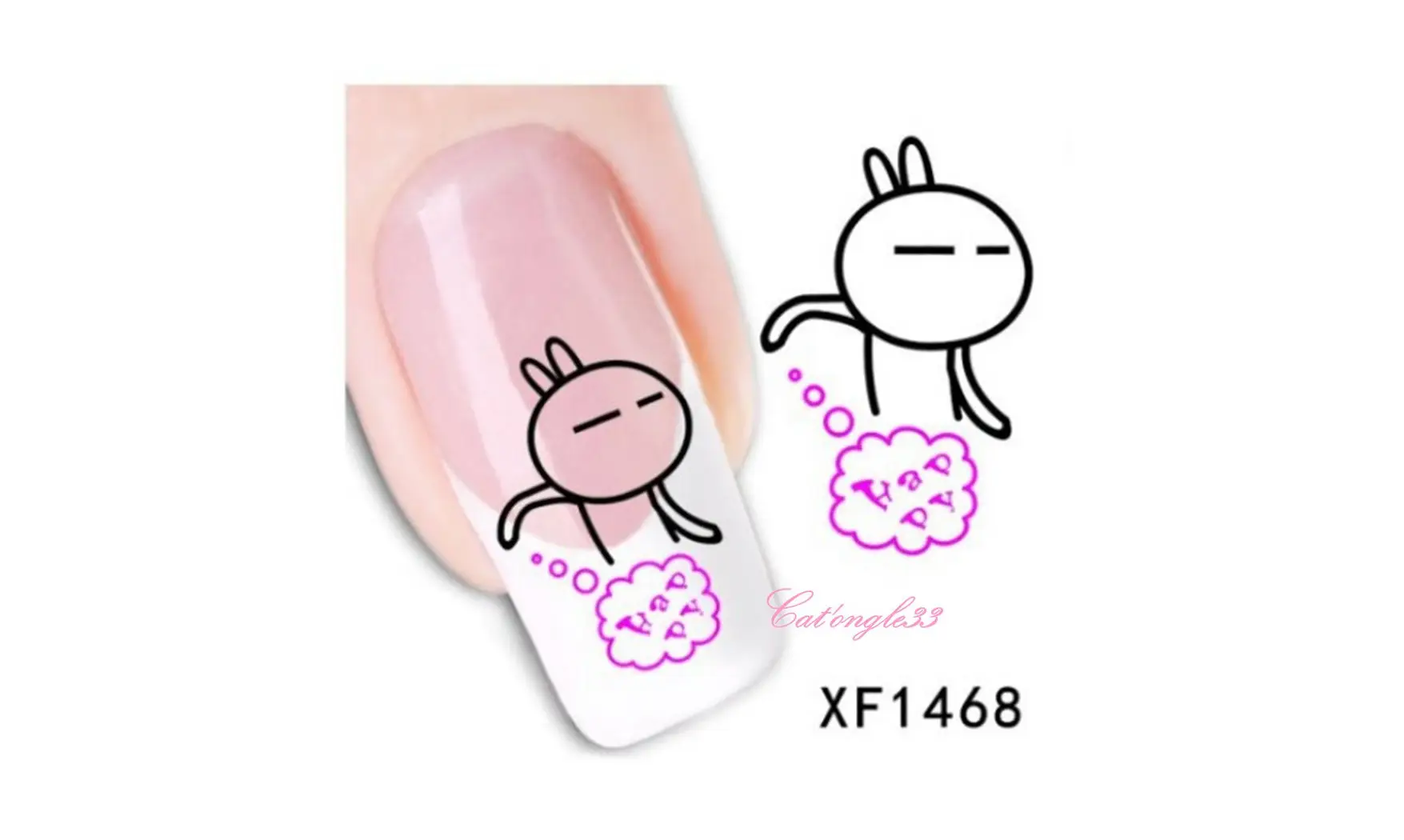 Water decal animaux lapin XF1468