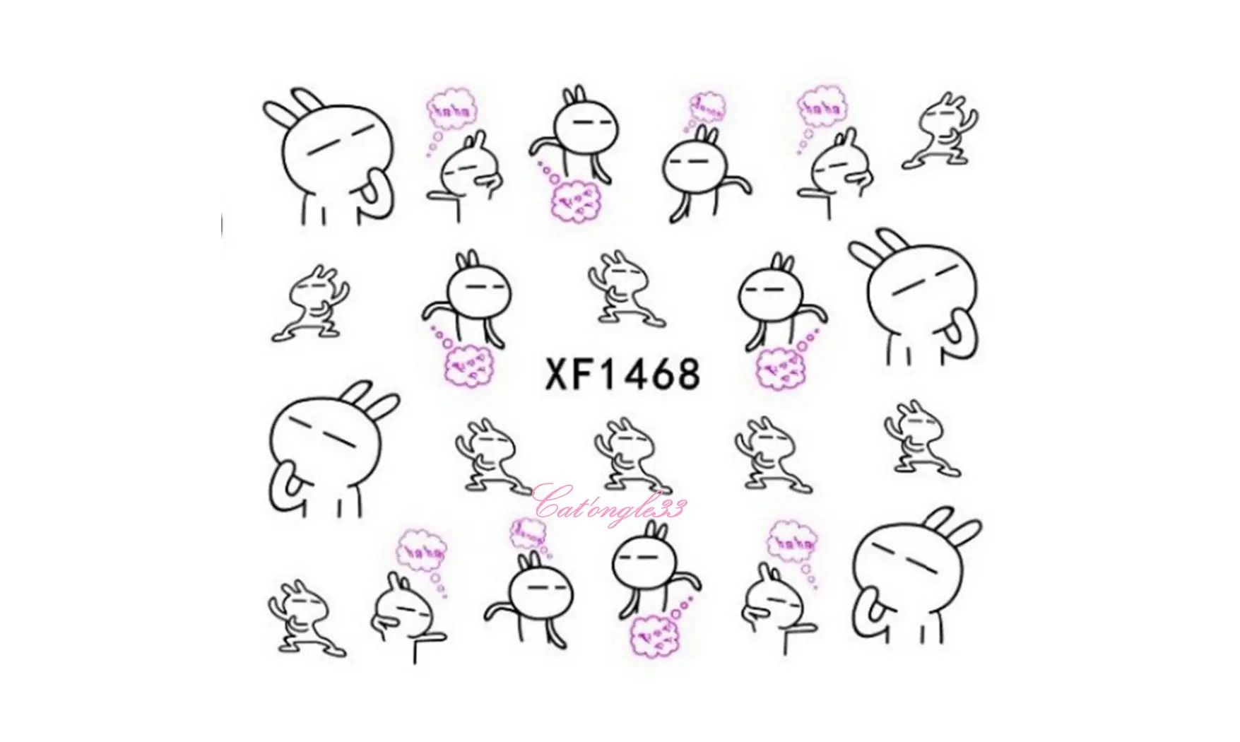 Water decal animaux lapin XF1468