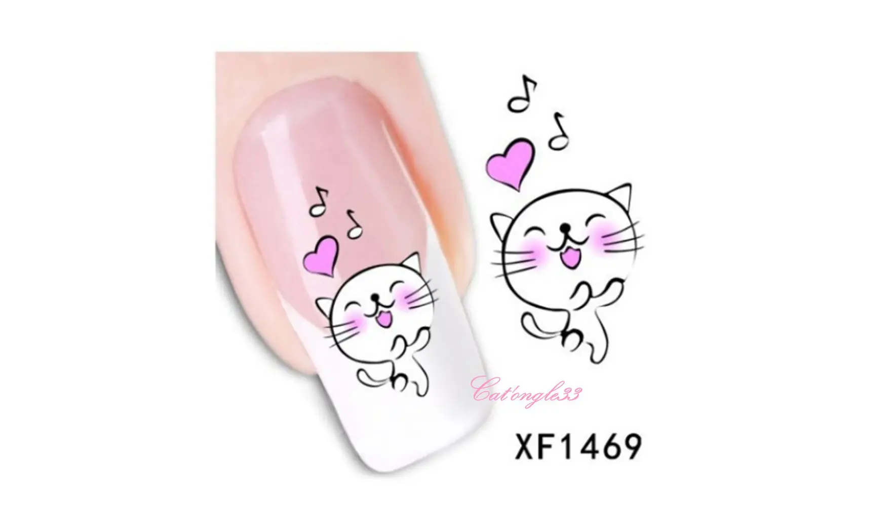 Water decal animaux chat XF1469