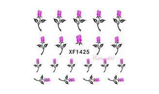 Water decal rose rose XF1425