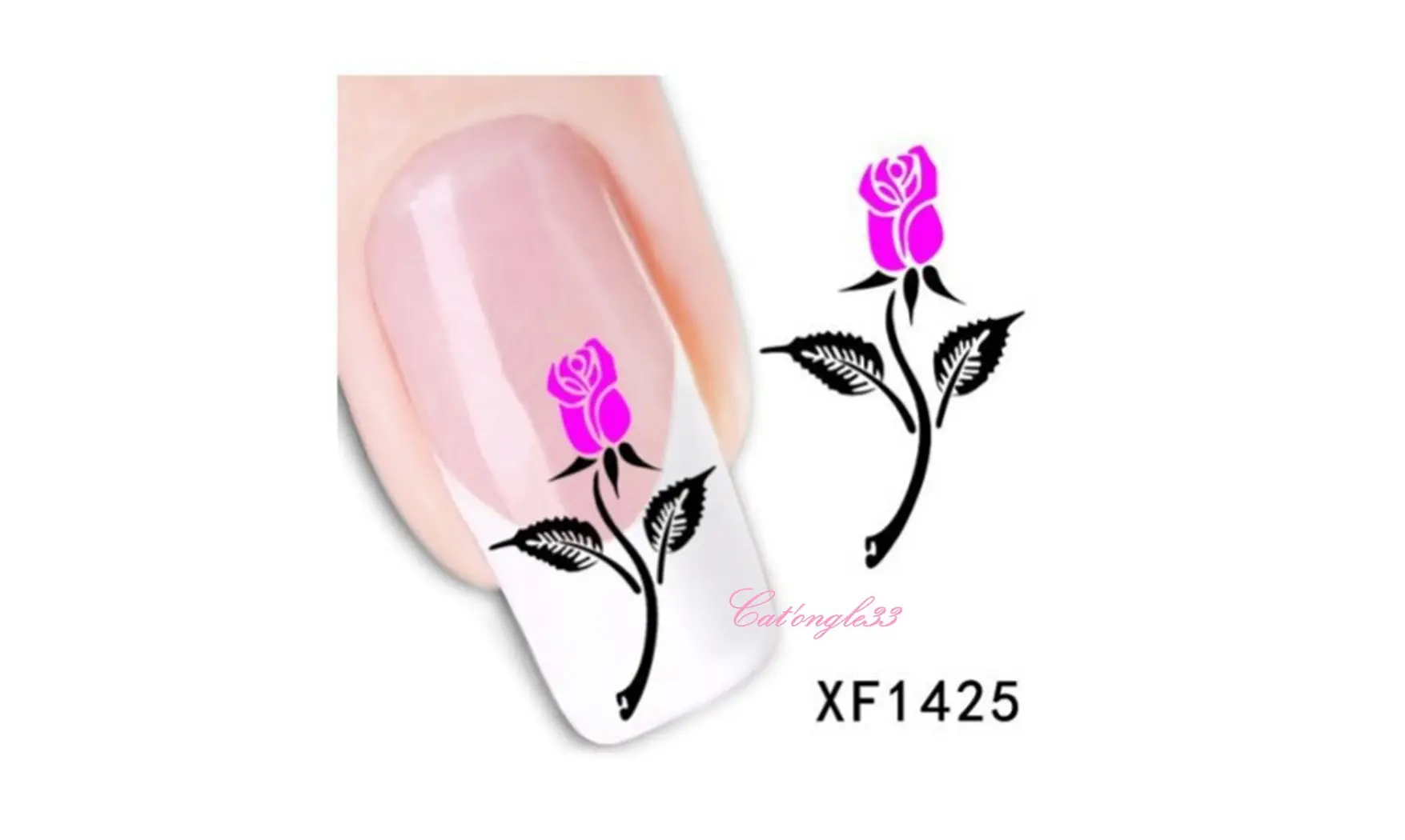 Water decal rose rose XF1425