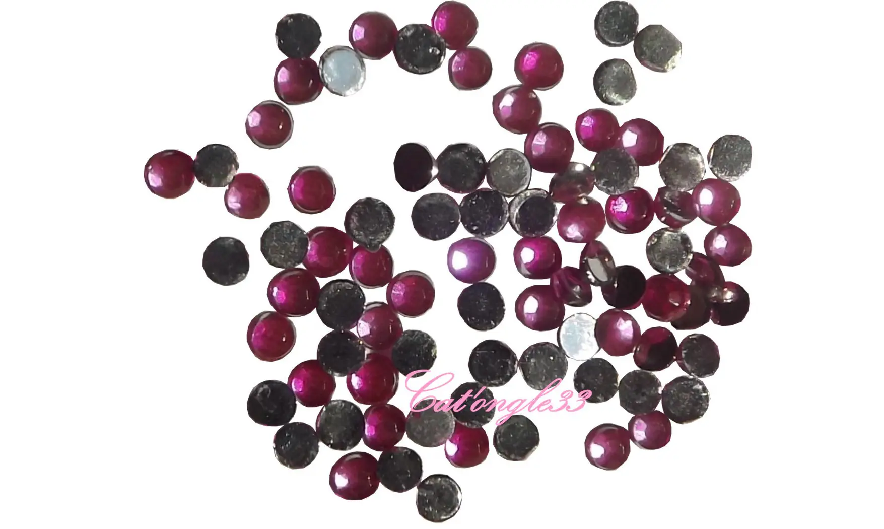 Strass rond rose 2mm
