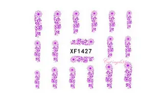 Water decal fleur rose XF1427