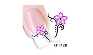 Water decal fleur rose noire XF1428