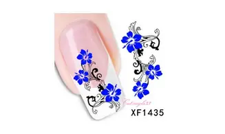 Water decal hibiscus bleu XF1435