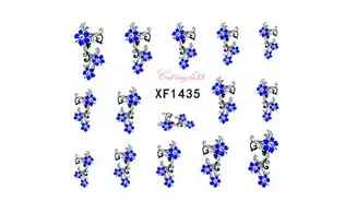 Water decal hibiscus bleu XF1435