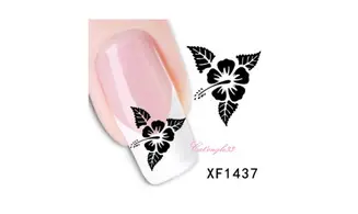 Water decal hibiscus noire XF1437