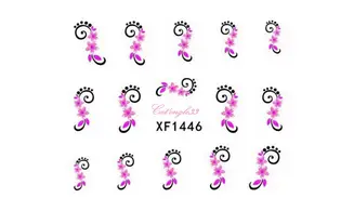 Water decal fleur rose rouge XF1446