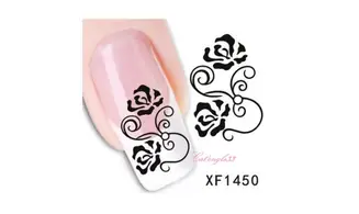 Water decal rose noir XF1450