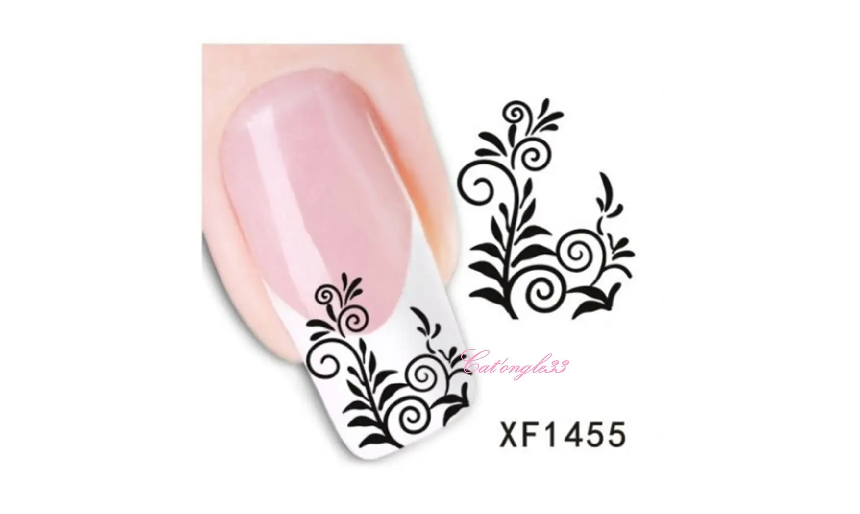 Water decal vrille noir XF1455