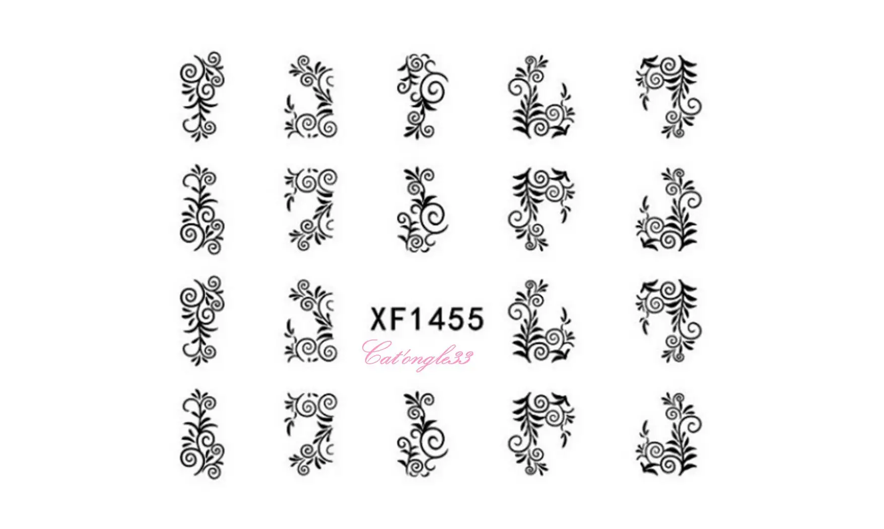 Water decal vrille noir XF1455