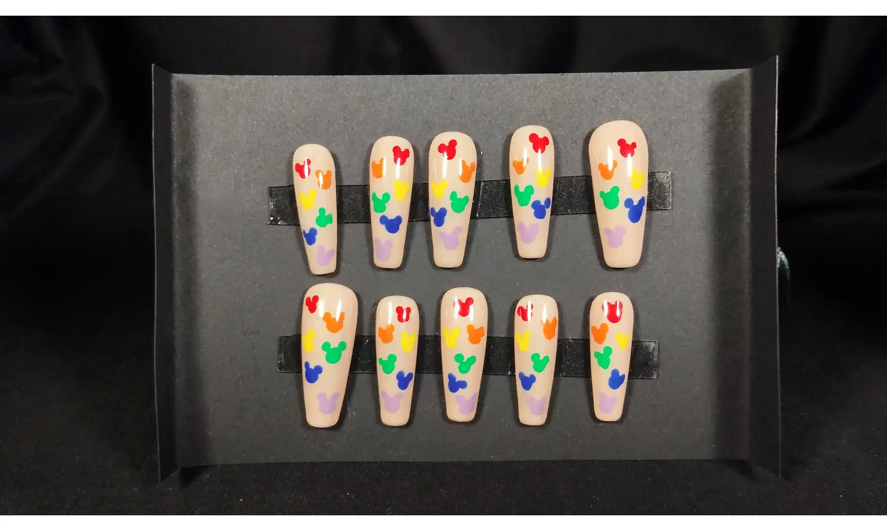 Press on nails Mickey couleur - Taille S
